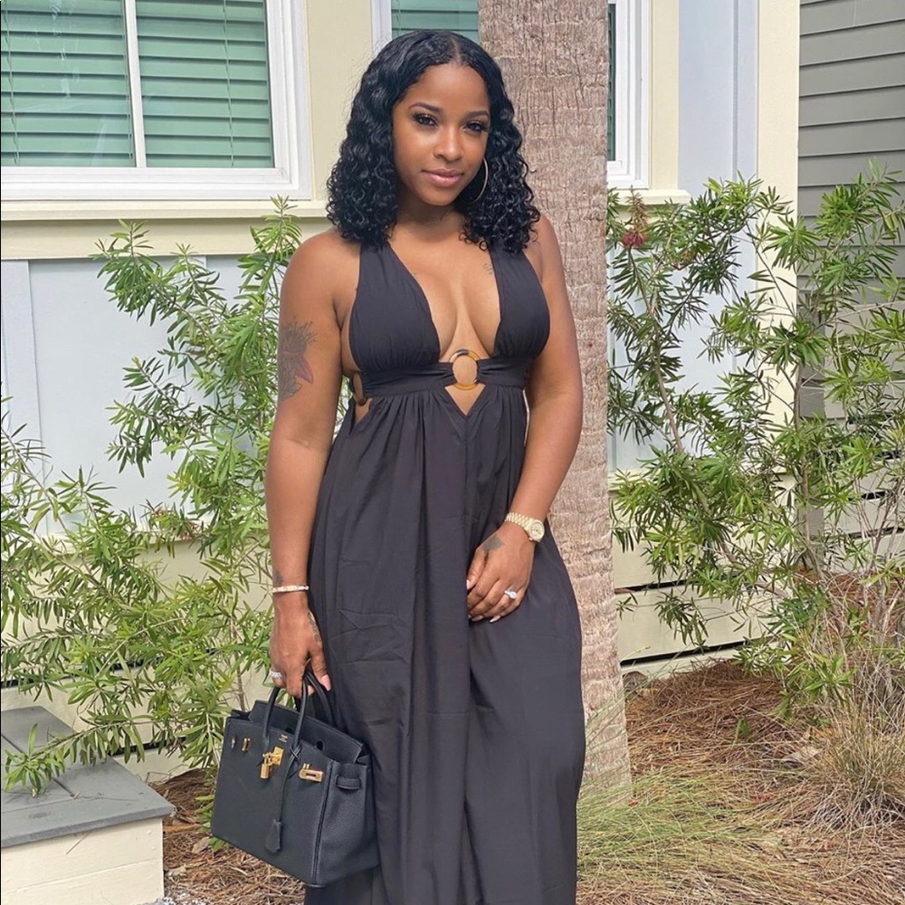 Black summer sun dress
